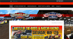 Desktop Screenshot of cedarlakespeedway.com