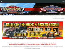 Tablet Screenshot of cedarlakespeedway.com